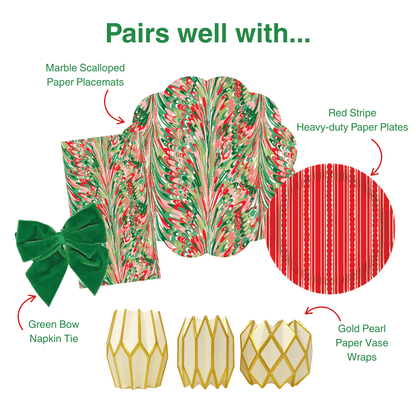 Marble Linen-feel Paper Dinner Napkins / Guest Towels