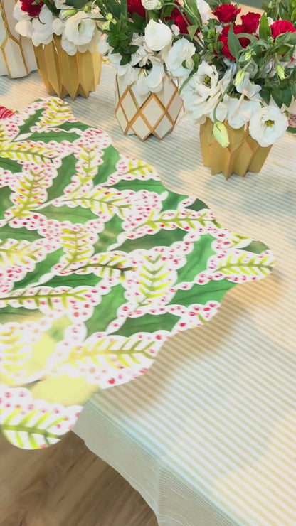 Red Stripe Heavy-duty Paper Plates