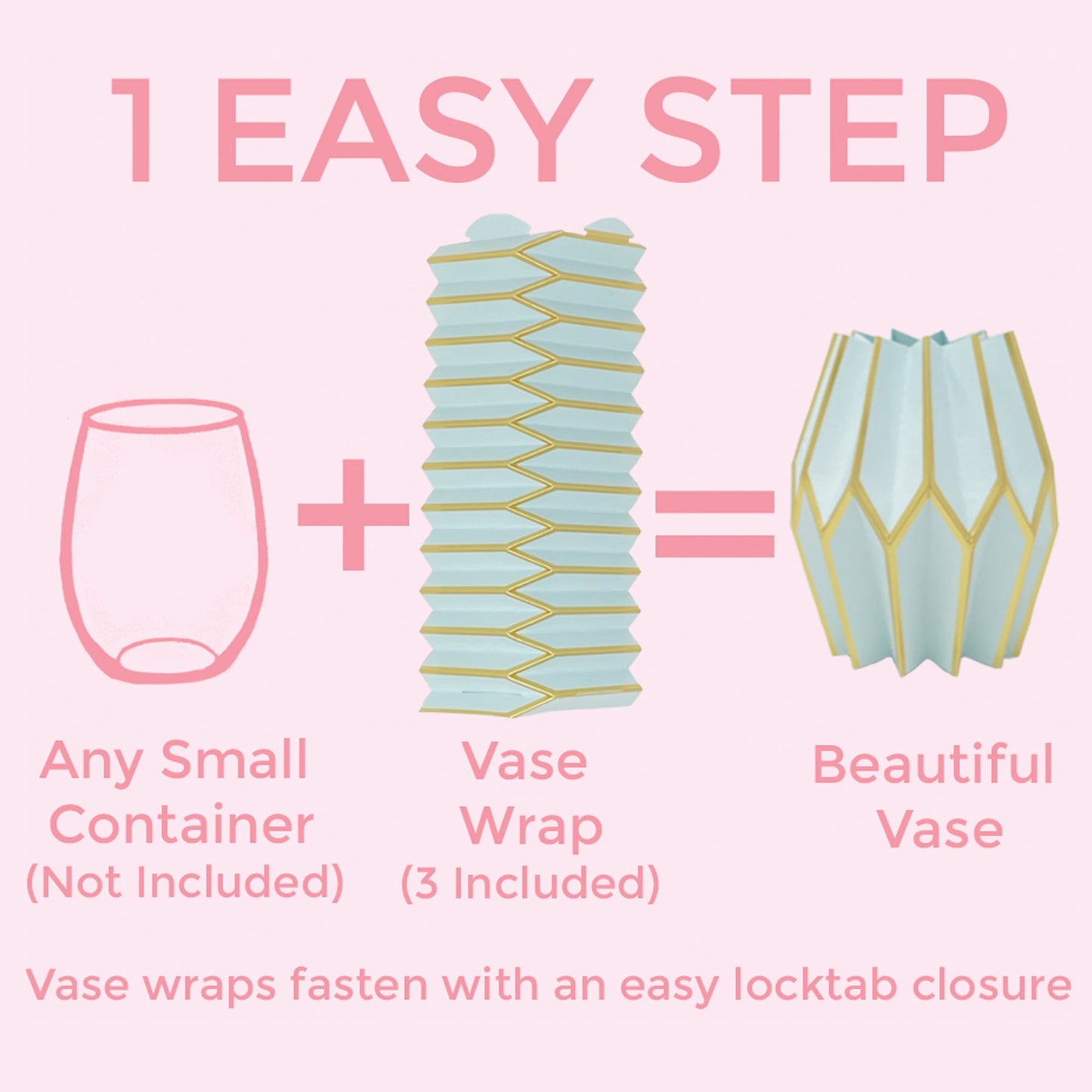 Graphic of how to make a tiffany paper vase