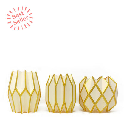 Gold Pearl Paper Vase Wraps