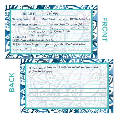 Recipe Card - Blue Burst