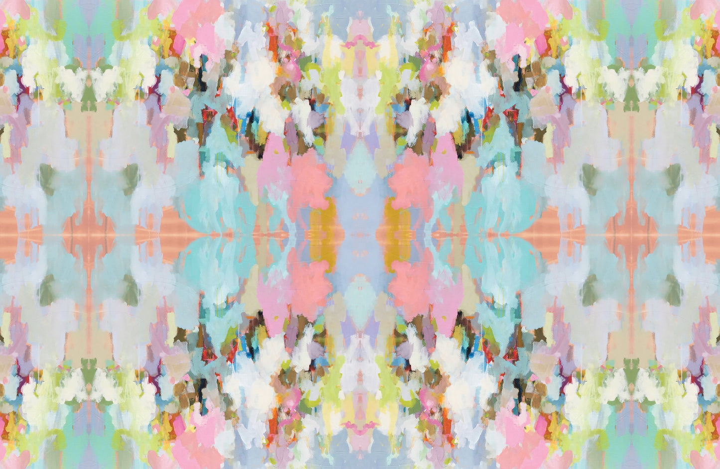 Pink and blue patterned paper placemat