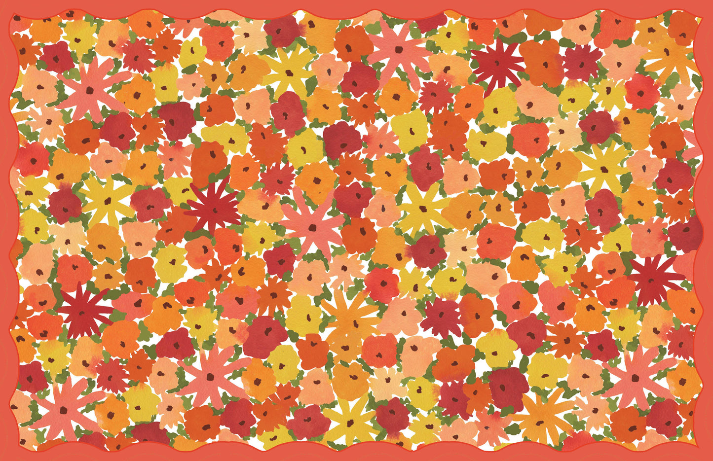 Sun Burst Florals Paper Placemats