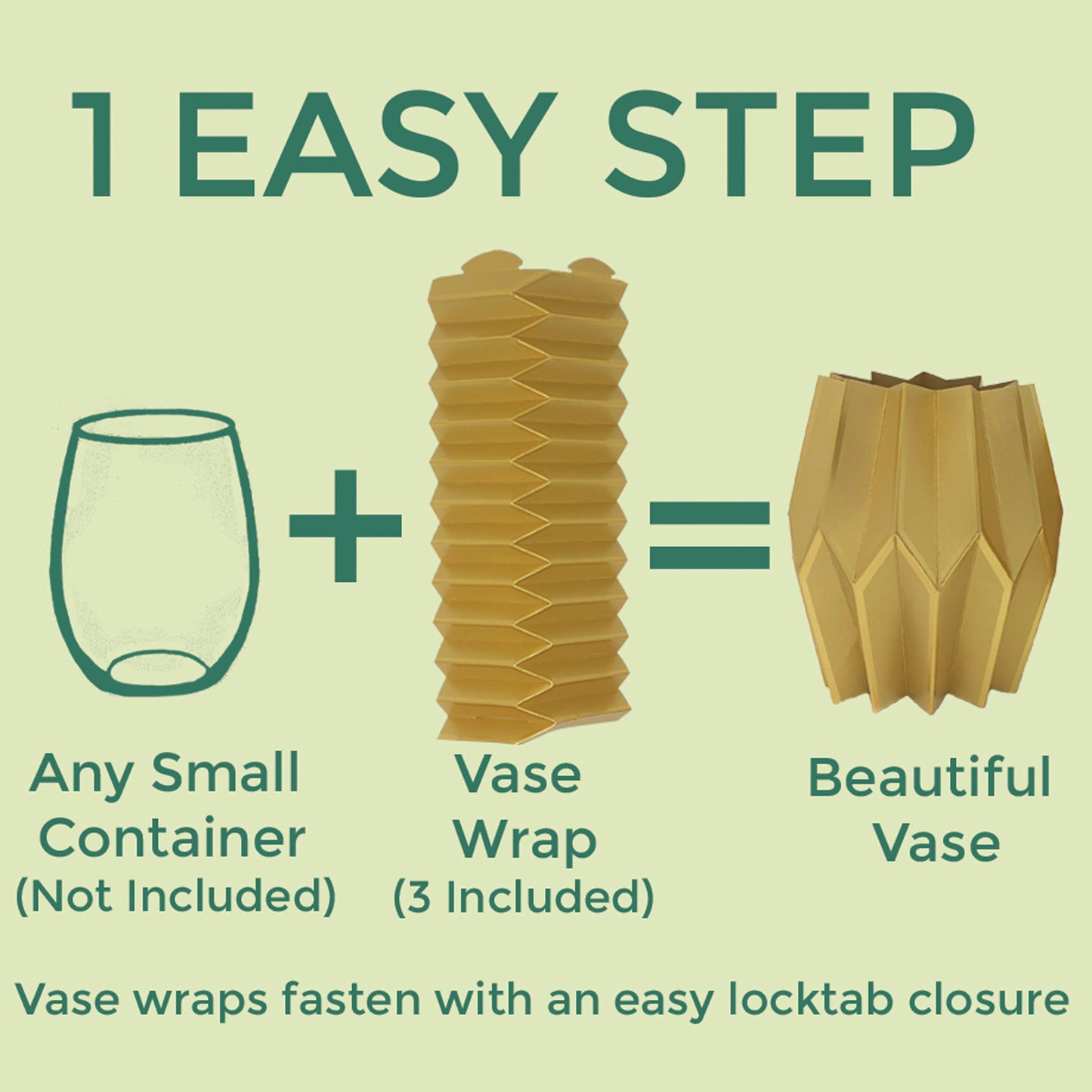 Graphic of how to make a silver paper vase