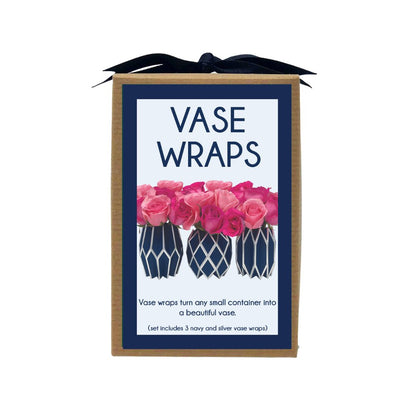 Box of navy blue paper vase wraps