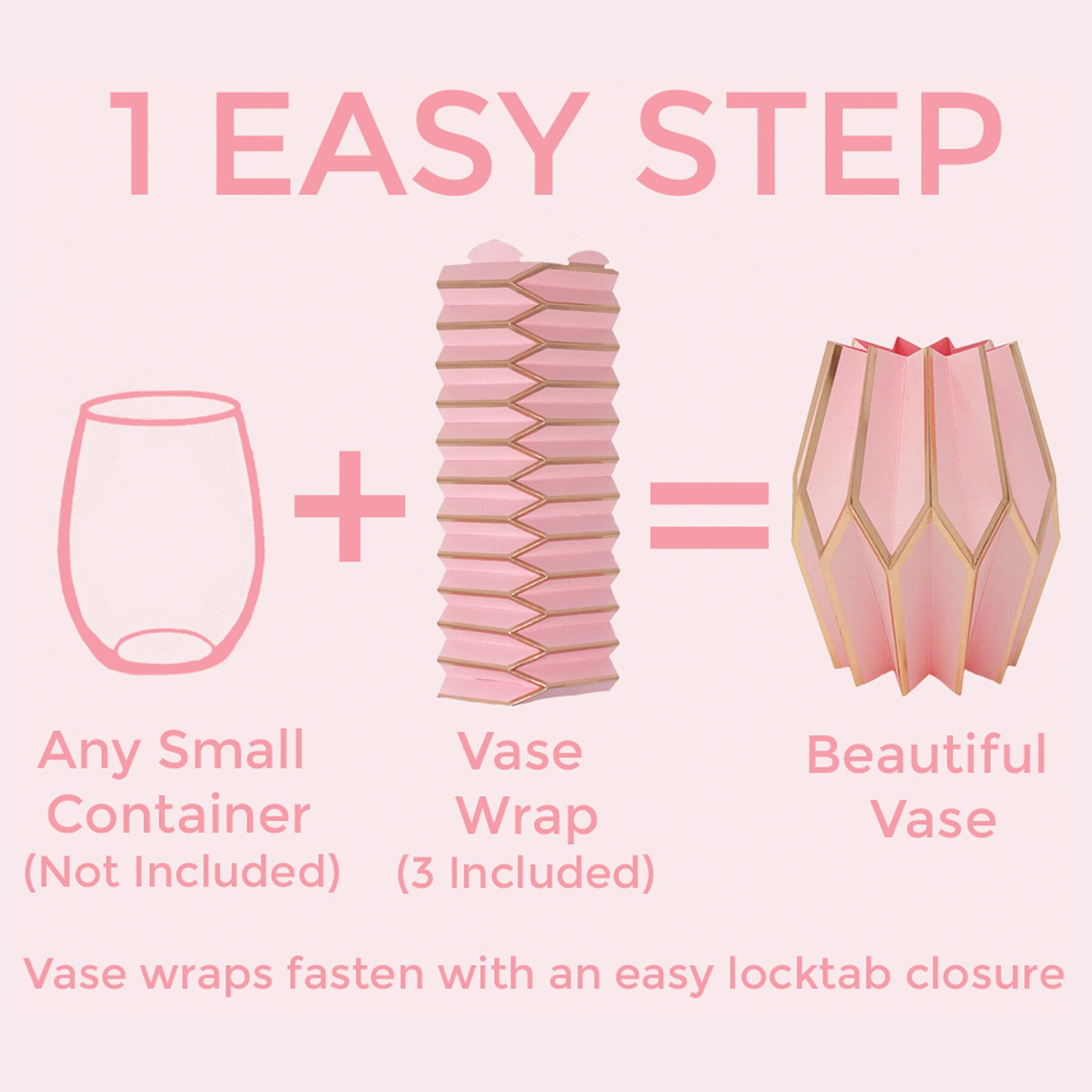 Graphic of how to make a rose paper vase