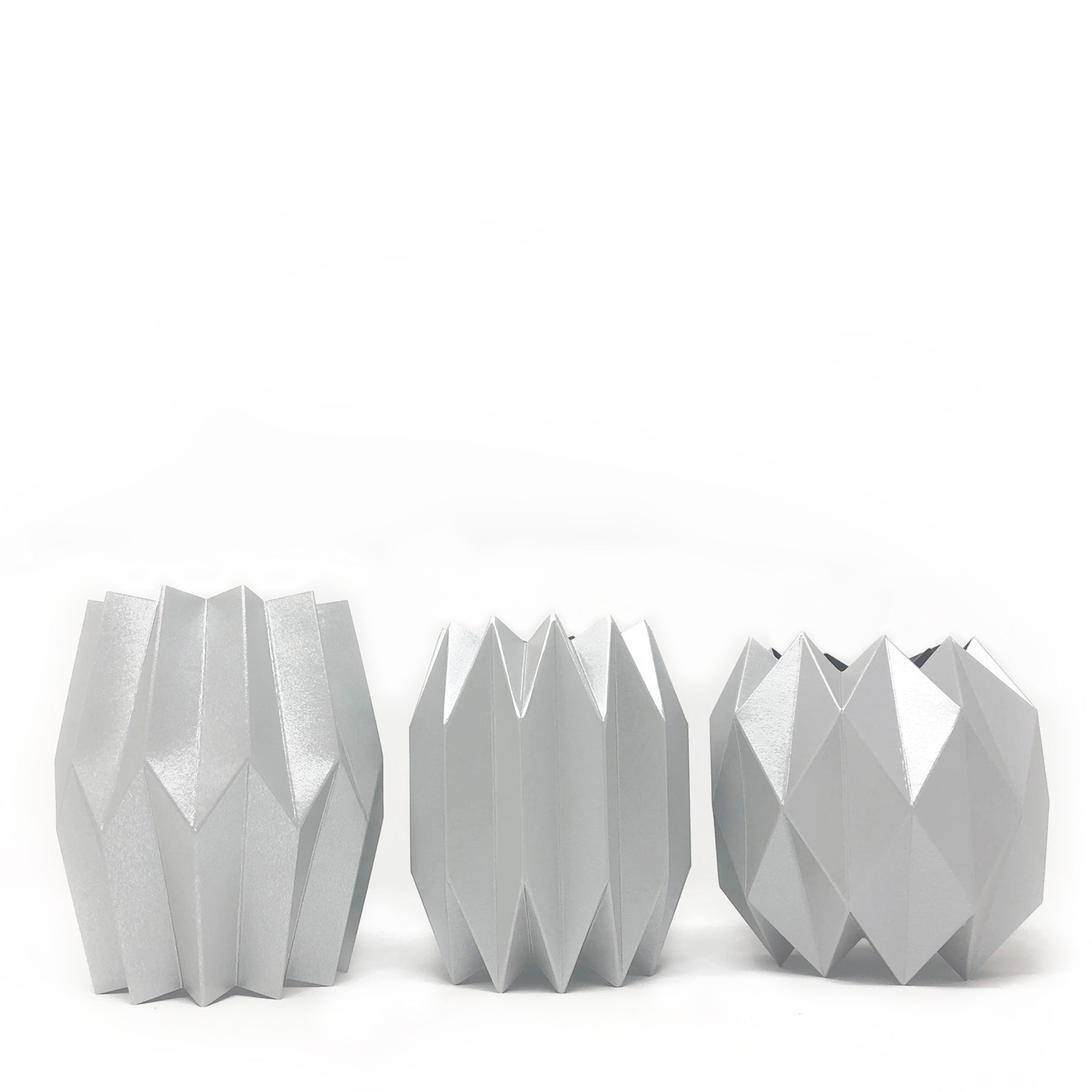 Silver Paper Vase Sleeve Centerpieces
