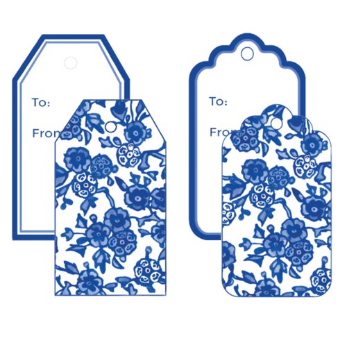 Chinoiserie Wine Bag Gift Tag