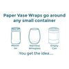 Graphic of which small containers paper vase sleeves go around