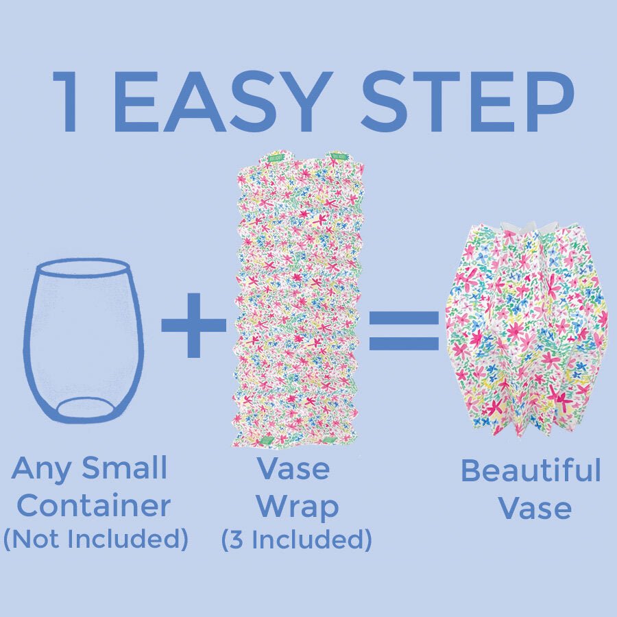 Graphic of how to make a whimsy paper vase